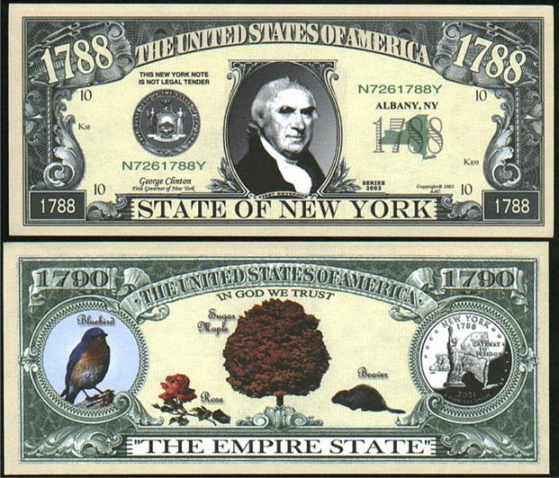 THE STATE OF NEW YORK DOLLAR BILL (2/1.00) eBay